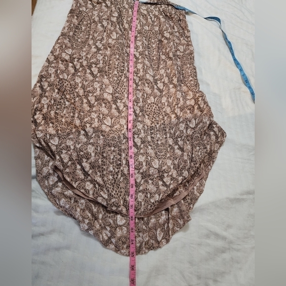 Gentle Fawn Chanterelle Print Spaghetti Strap Curved Hem Dress size XS - Picture 5 of 5